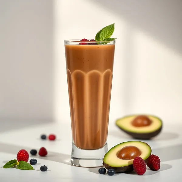Smoothie Vegano de Abacate e Café Frio