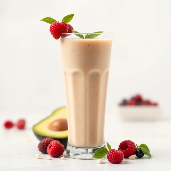 Smoothie Vegano de Abacate e Leite de Macadamia
