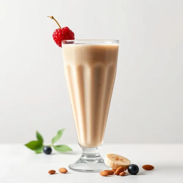 Smoothie Vegano de Banana, Amêndoa e Leite de Coco