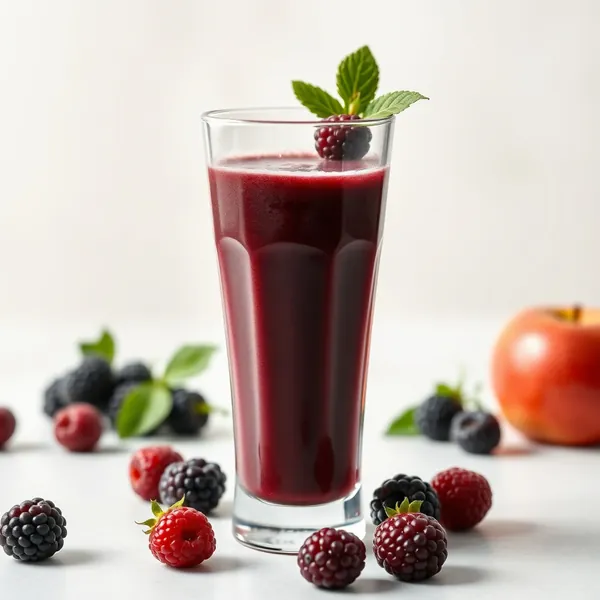 Smoothie Vegan de Jus de Mûre et Pomme