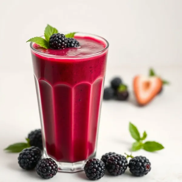 Smoothie Vegan de Mûres et Eau de Coco