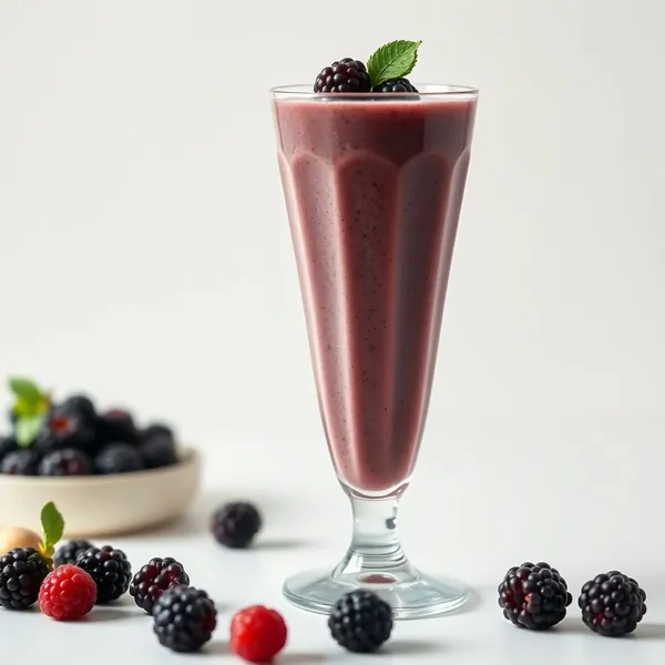 Smoothie Vegano de Amora e Leite de Macadâmia
