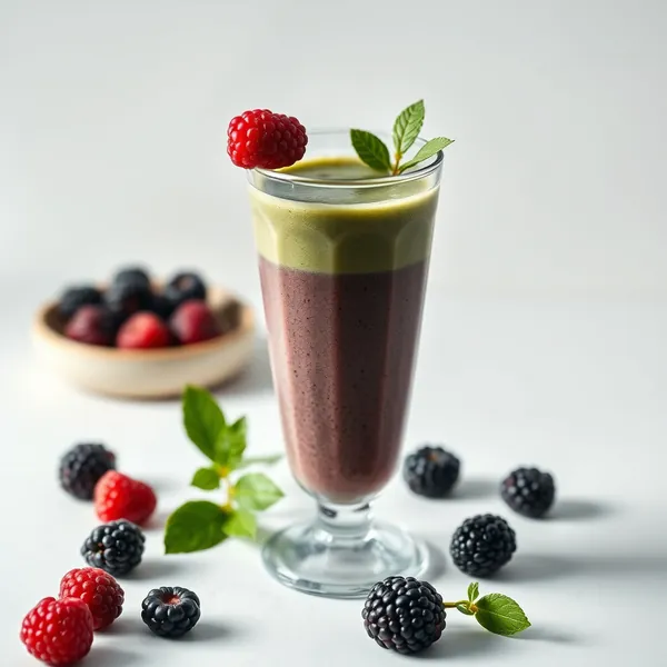 Smoothie Vegan de Mûres et Matcha