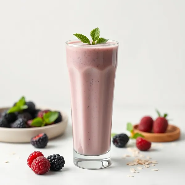 Smoothie Végane de Mûres et Lait d'Avoine