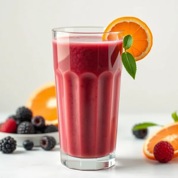 Smoothie Vegan de Mûres et Jus d'Orange