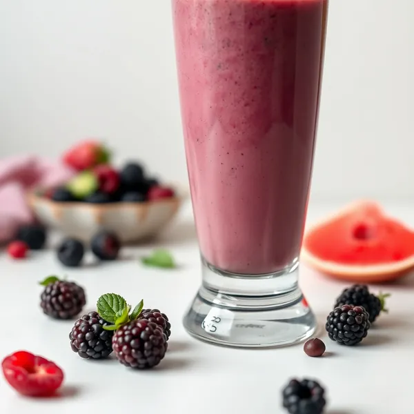 Vegan Blackberry Pea Milk Smoothie