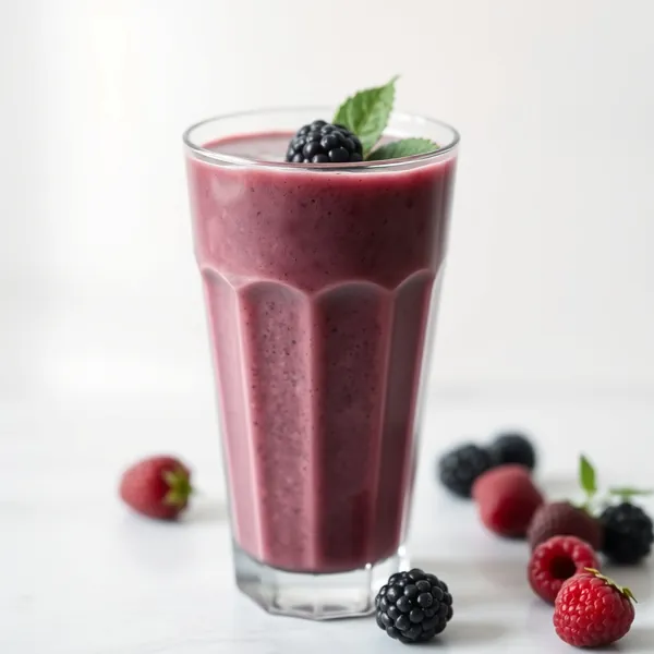 Vegan Blackberry Rice Milk Smoothie