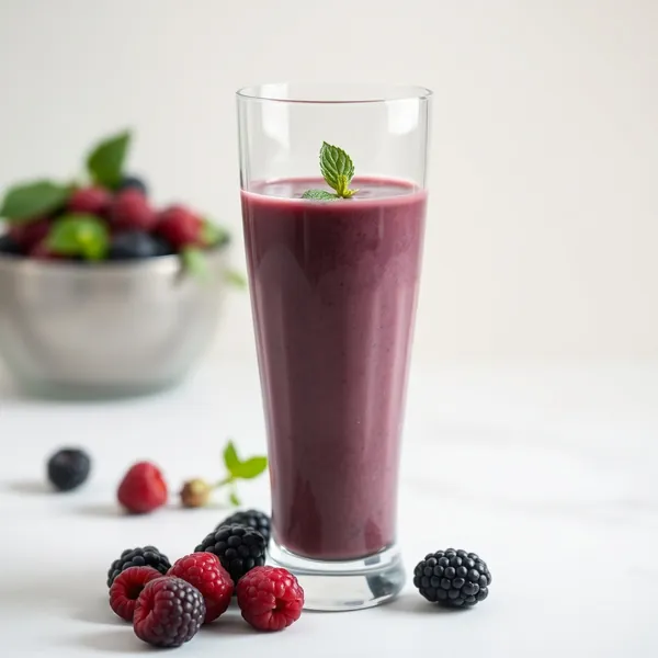 Smoothie Vegano de Amora e Leite de Soja