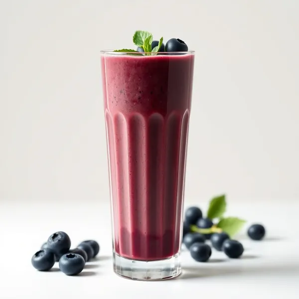 Smoothie de Café Frio com Mirtilos Veganos
