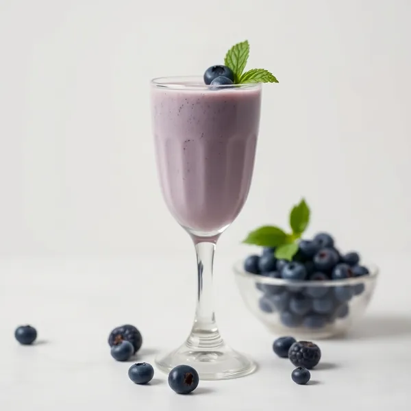Smoothie Vegano de Mirtilo e Leite de Cânhamo