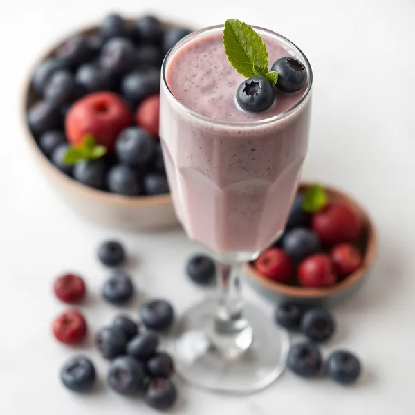 Vegan Blueberry Macadamia Milk Smoothie
