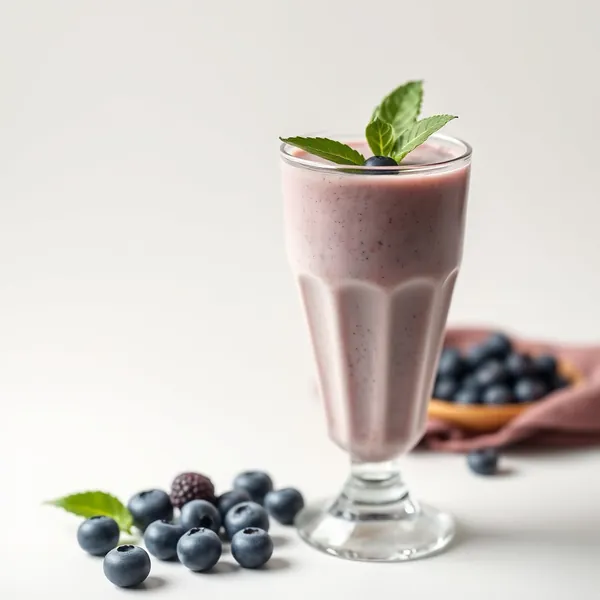 Vegan Blaubeer-Erbsenmilch-Smoothie