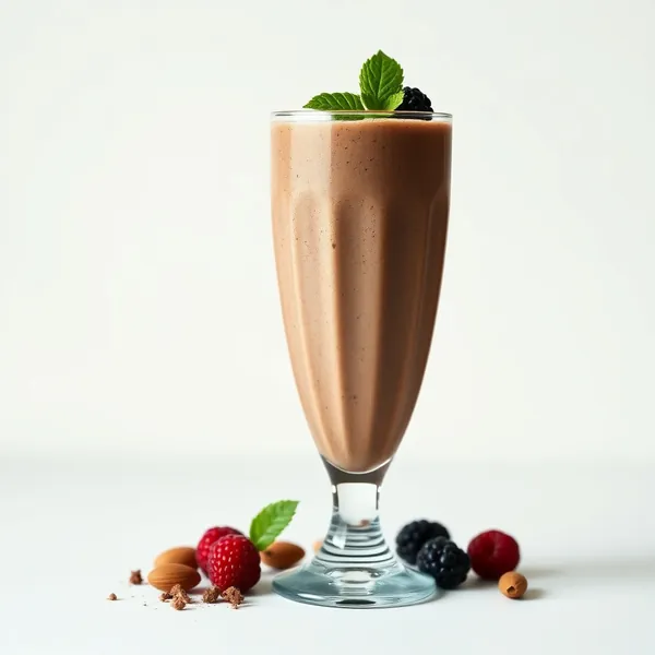 Smoothie de Cacau em Pó, Amêndoa e Leite de Coco Vegano