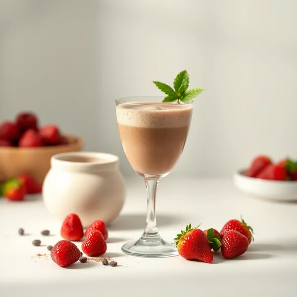 Smoothie de Cacao en Poudre Vegan et Yogourt Grec