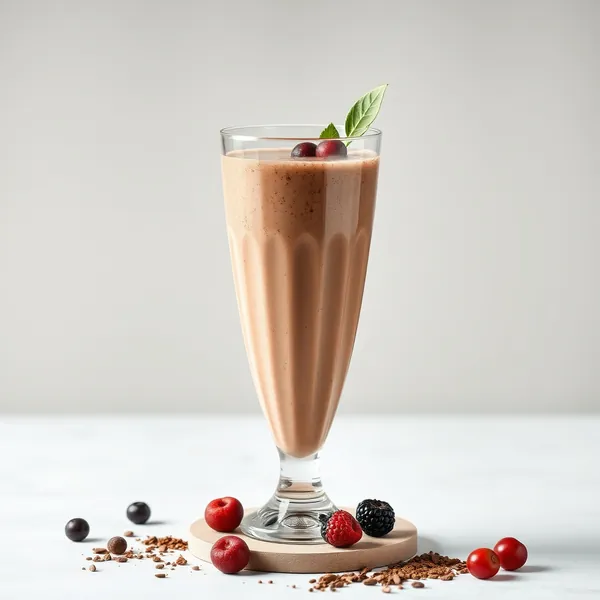 Smoothie de Cacau em Pó e Leite de Macadamia Vegano