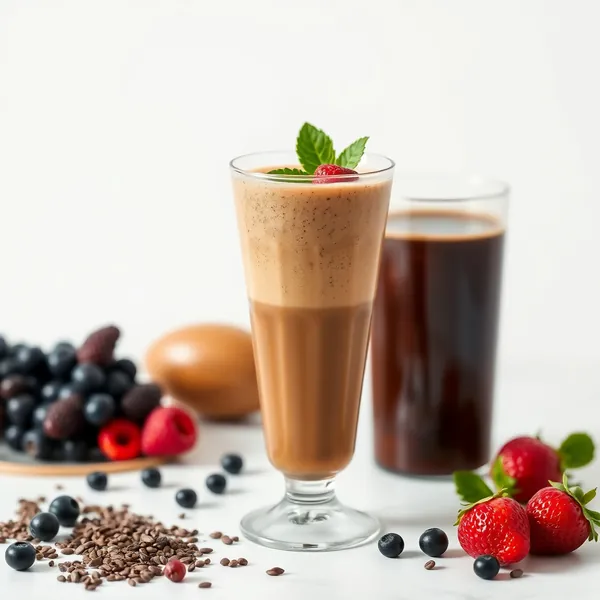 Smoothie de Café Frio com Chia Vegano