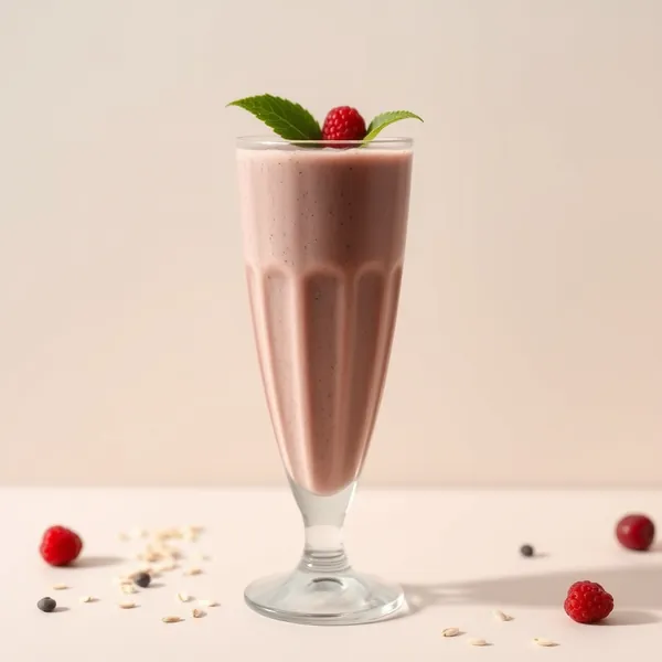 Veganer Chia-Samen Hafermilch-Smoothie