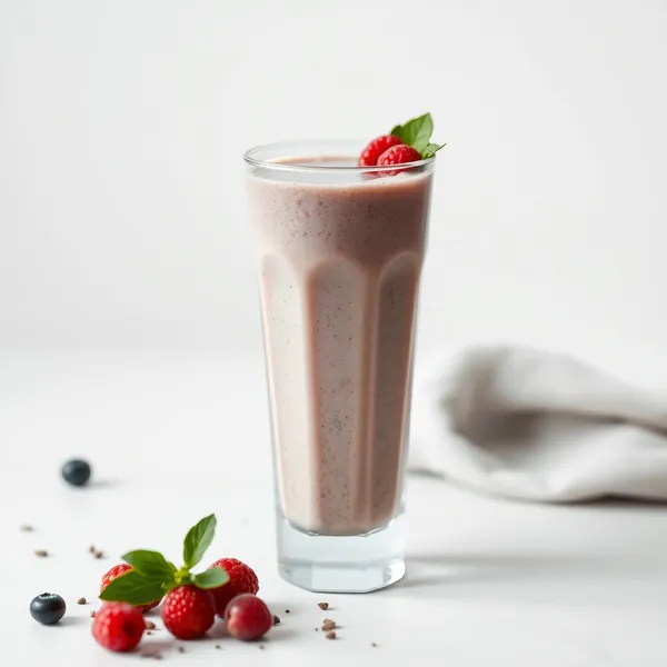 Veganer Chia-Samen und Dinkelmilch Smoothie