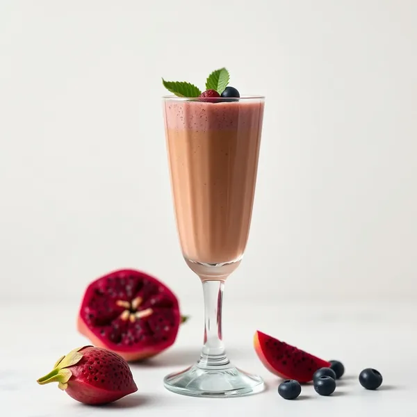Batido Frío de Café con Dragonfruit Vegano