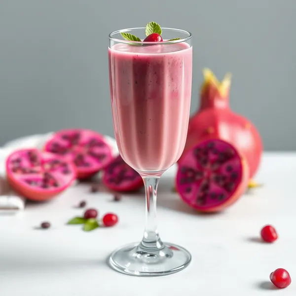 Vegan Dragonfruit Erbsenmilch Smoothie