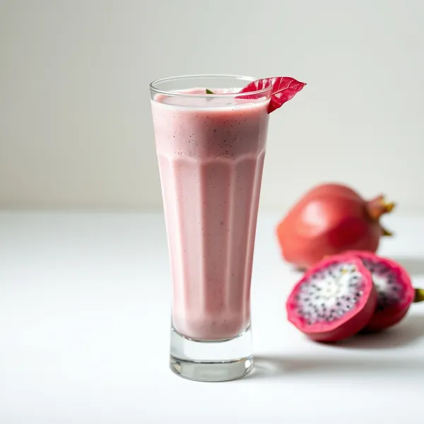 Smoothie Vegano de Fruta Dragão e Leite de Arroz