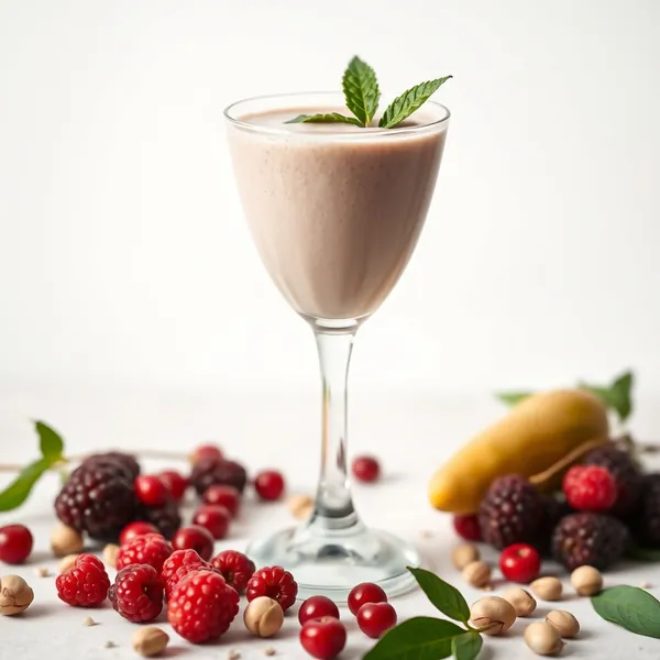 Smoothie Vegano de Baga de Goji e Leite de Pistache