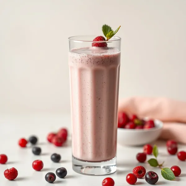 Smoothie Vegano de Baga de Goji e Leite de Espelta