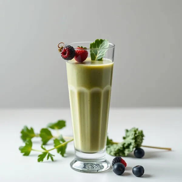 Smoothie Vegano de Couve e Leite de Arroz