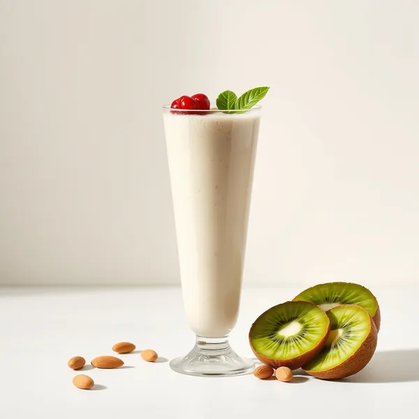 Vegan Kiwi Almond Coconut Milk Smoothie