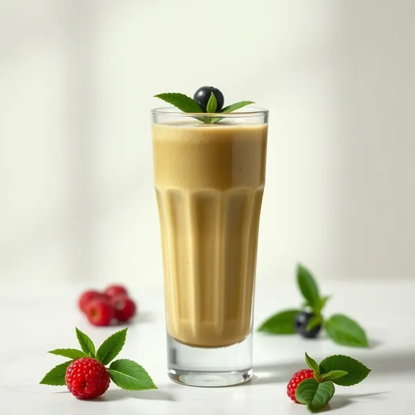 Smoothie au Café Froid avec Matcha Végétalien