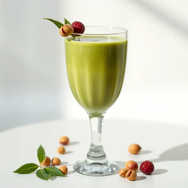 Vegan Matcha Pistachio Milk Smoothie
