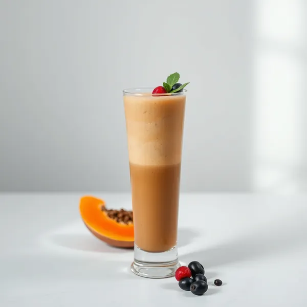 Vegan Papaya Cold Brew Coffee Smoothie