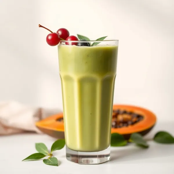 Smoothie Vegan à la Papaye et Matcha
