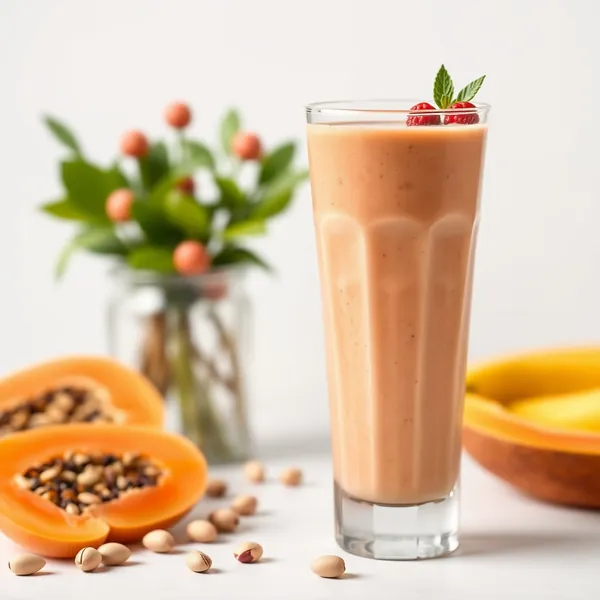 Smoothie Vegan de Papaye et Lait de Pistache