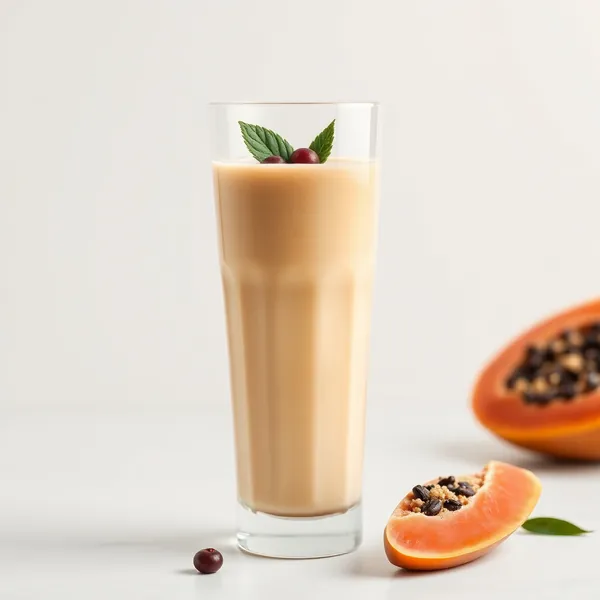 Smoothie Vegan de Papaye et Lait de Riz