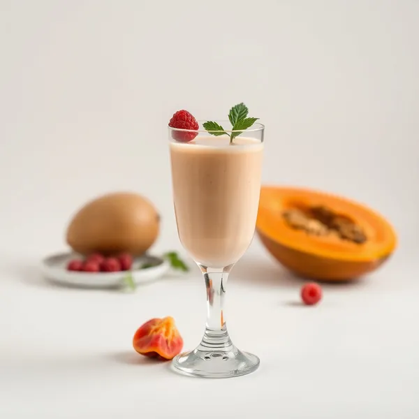 Smoothie Vegano de Papaya e Leite de Espelta