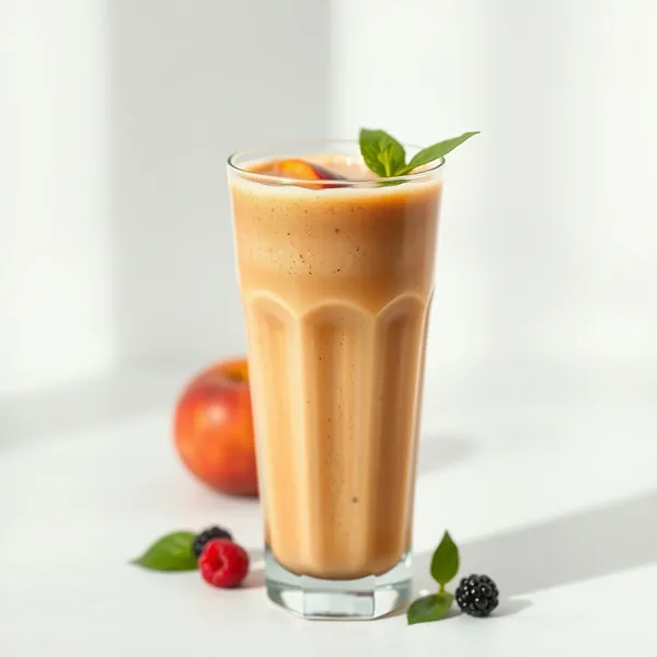 Vegan Peach Cold Brew Coffee Smoothie