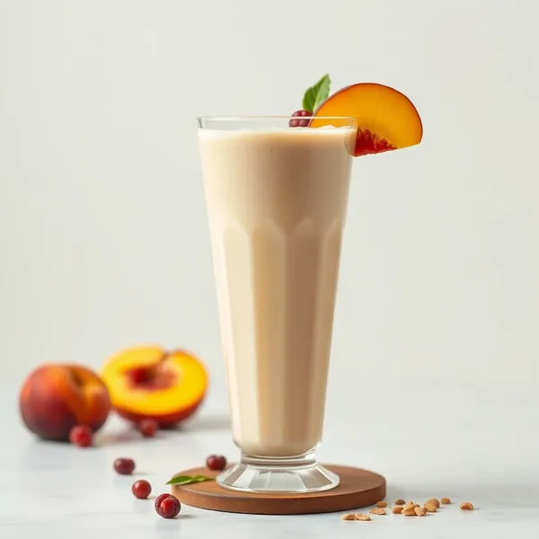 Vegan Peach Hazelnut Milk Smoothie