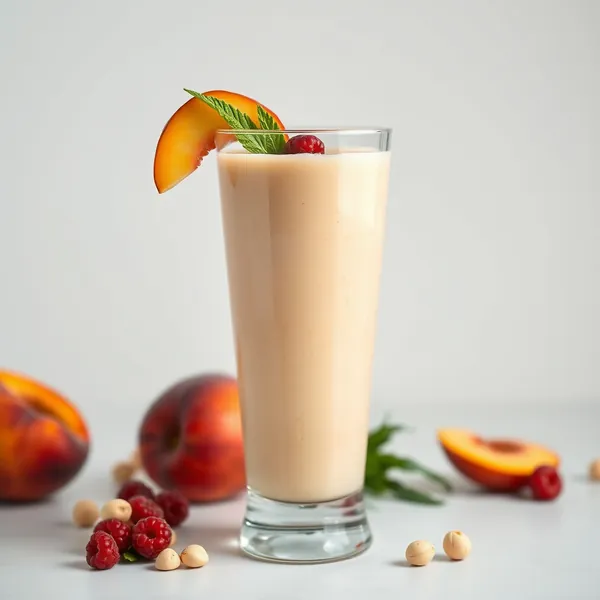 Batido Vegano de Durazno y Leche de Macadamia