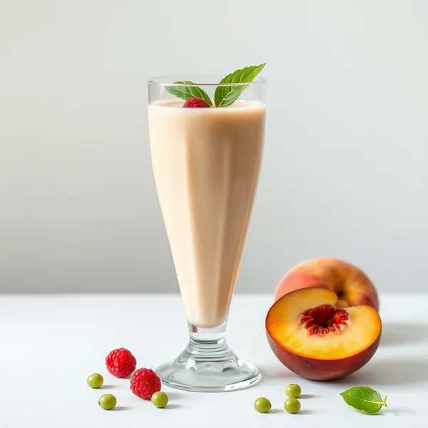 Smoothie Vegan à la Pêche et au Lait de Pois