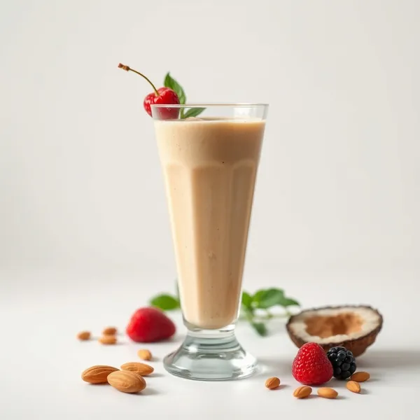 Smoothie Vegan au Beurre de Cacahuète, Amande et Lait de Coco