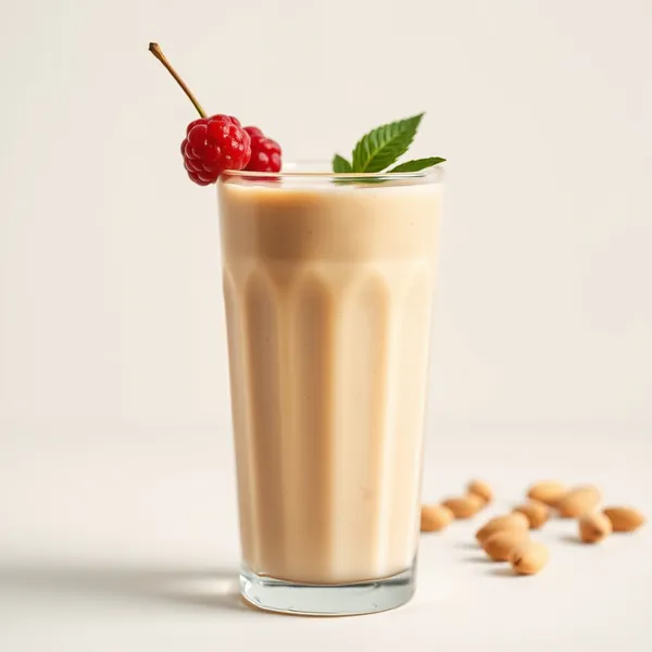 Smoothie Vegano de Manteiga de Amendoim e Leite de Pistache