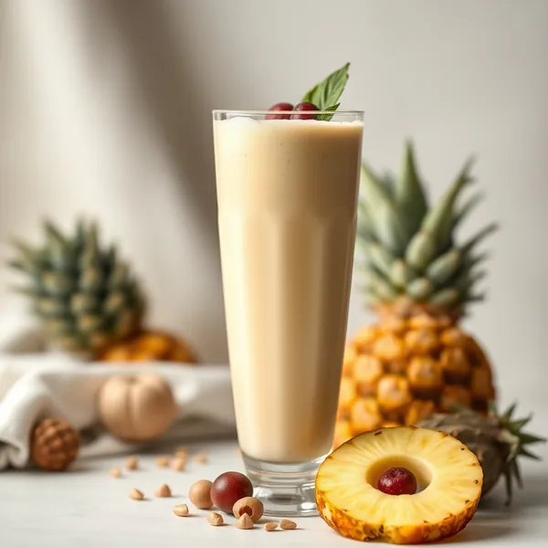 Vegan Pineapple Hazelnut Milk Smoothie