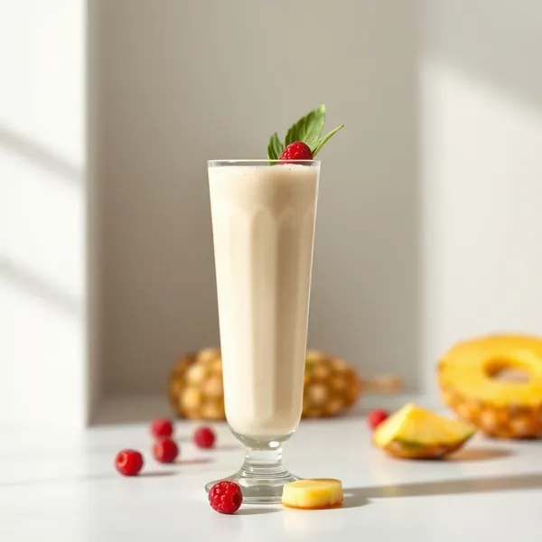 Vegan Pineapple Rice Milk Smoothie