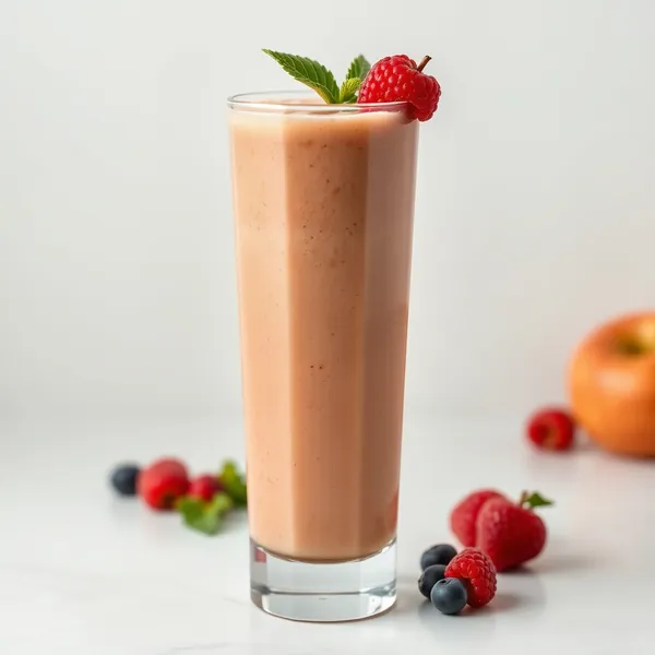 Smoothie de Protéine Végane avec Jus de Pomme