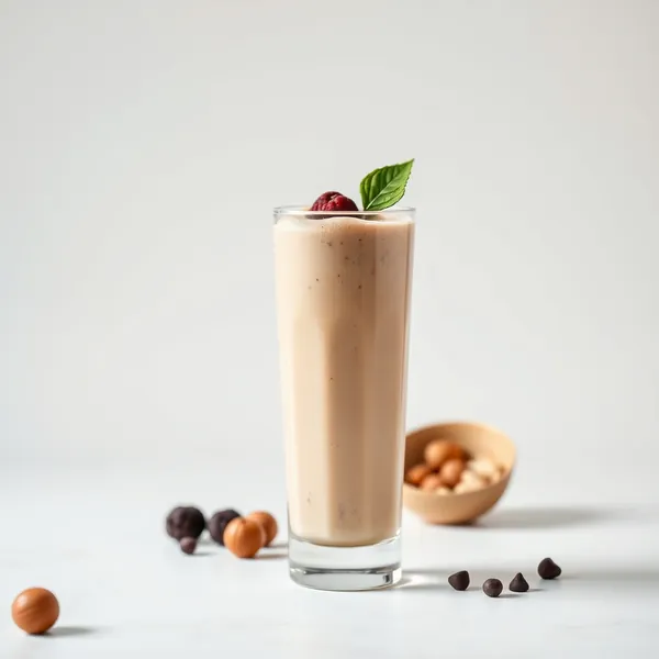 Vegan Proteinshake mit Haselnussmilch