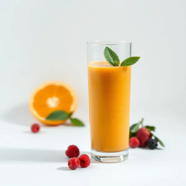 Smoothie de Protéine Végane avec Jus d'Orange