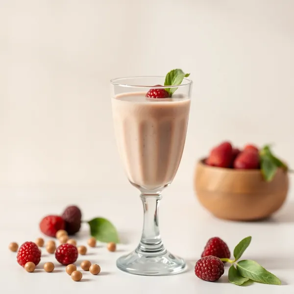 Smoothie de Proteína Vegana com Leite de Ervilha