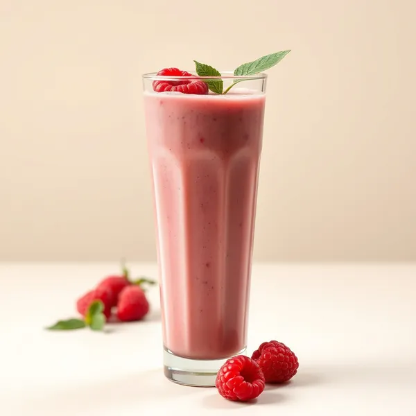 Vegan Raspberry Hemp Milk Smoothie