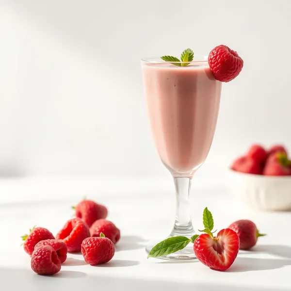 Vegan Raspberry Kefir Milk Smoothie